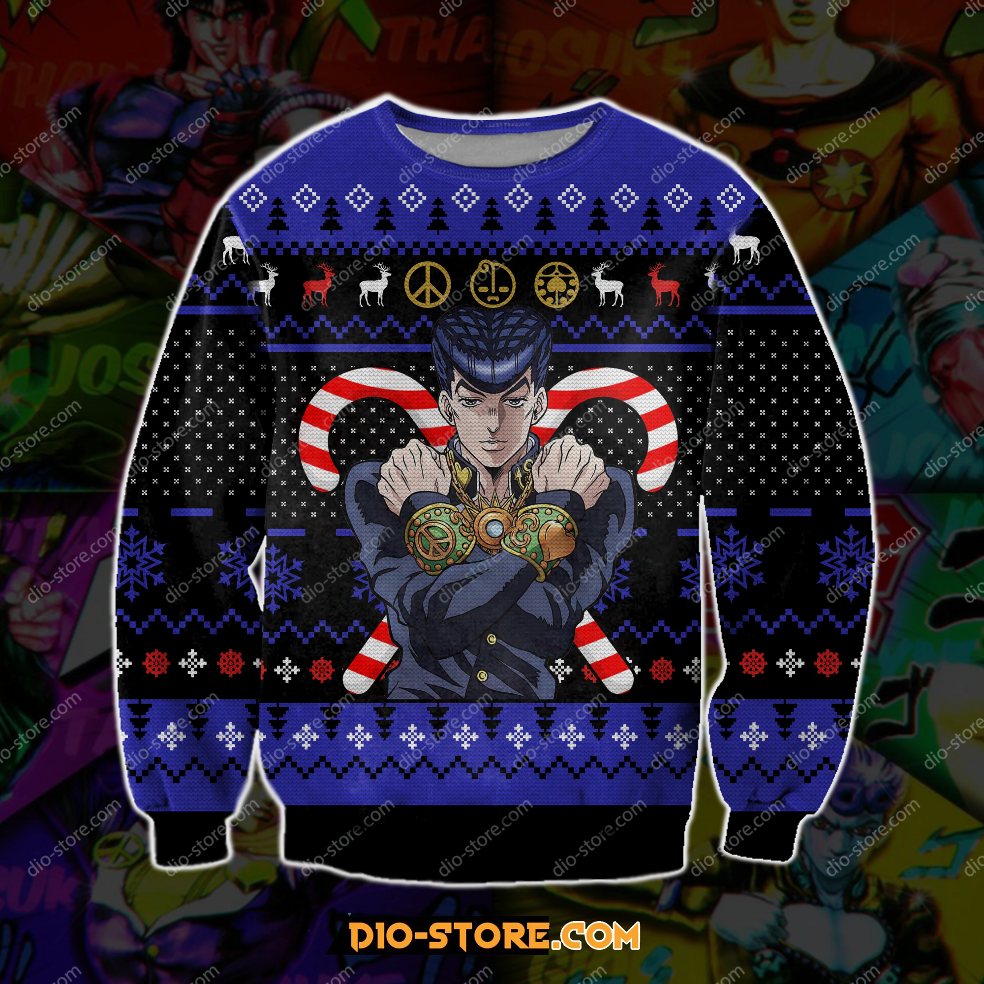 Jojos Bizzare 3D Print Ugly Christmas Sweatshirt Hoodie All Over Printed