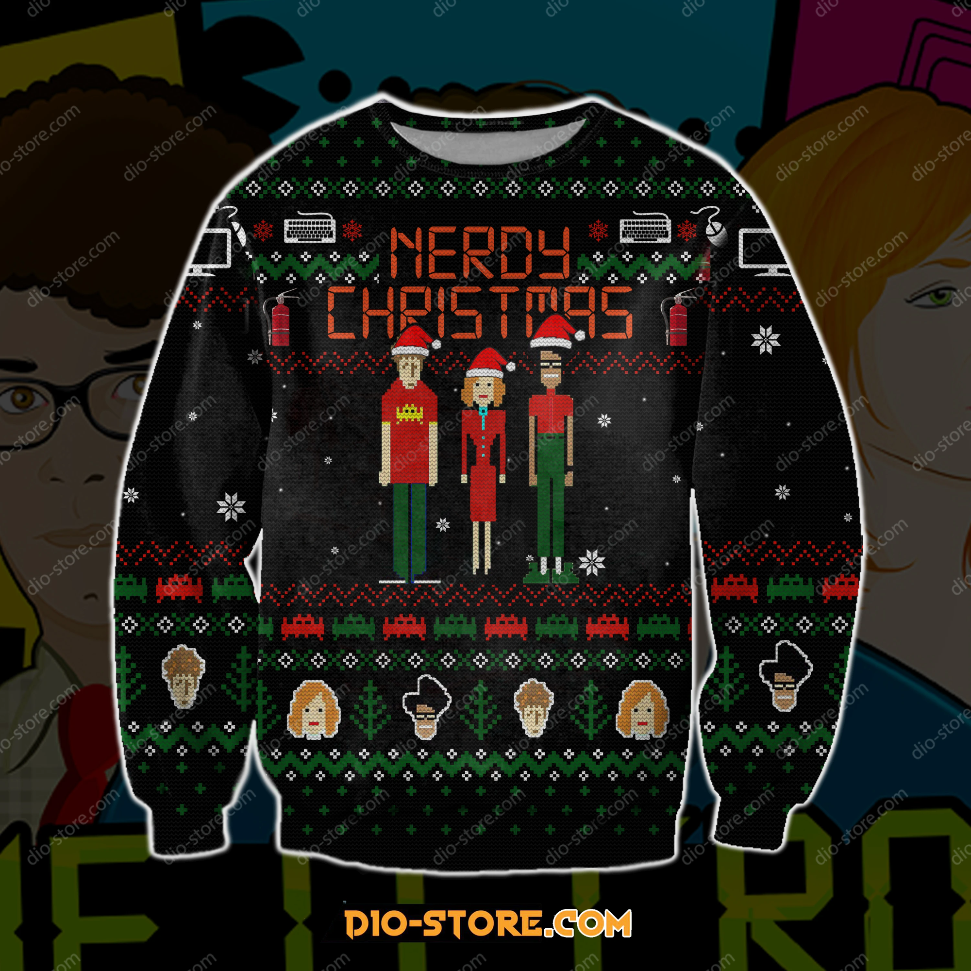 Let It Crowd 3D Print Ugly Christmas Sweatshirt Hoodie All Over Printed