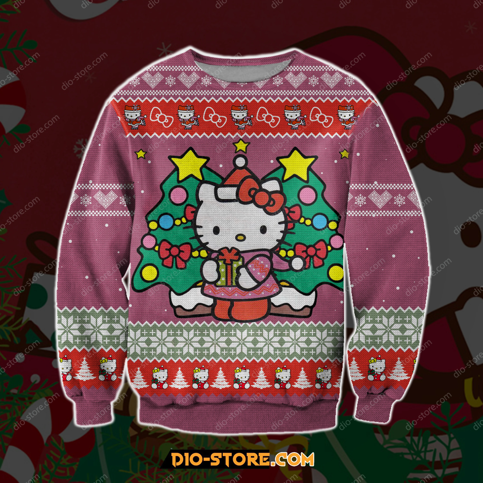 Hello Kitty 3D Print Ugly Christmas Sweatshirt Hoodie All Over Printed