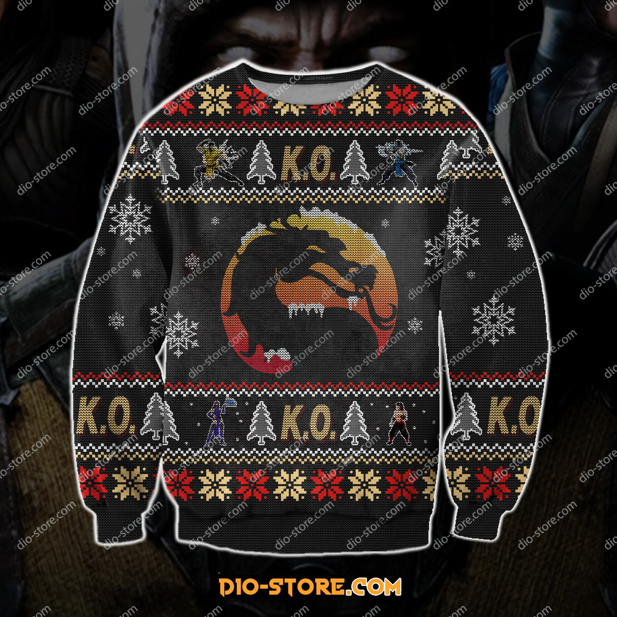 Mortal Kombat Game 3D Print Ugly Christmas Sweatshirt Hoodie All Over Printed