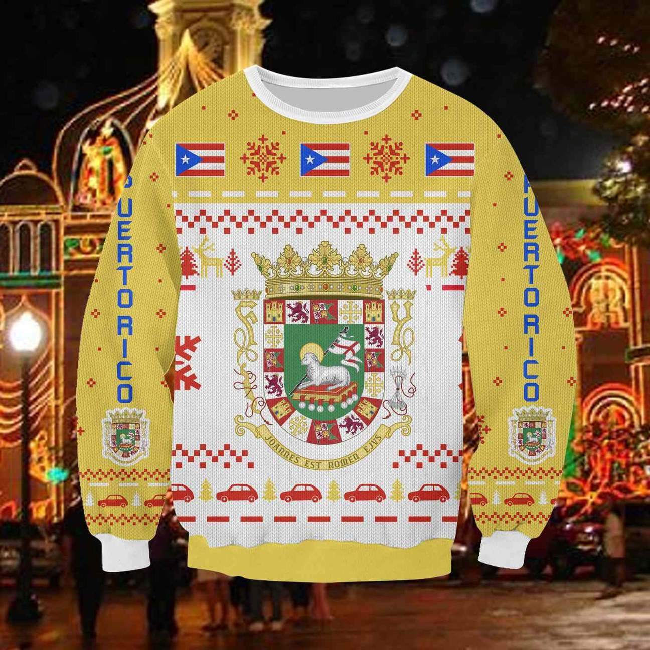 Puerto Rico 3D All Over Print Ugly Christmas Sweater Hoodie All Over Printed