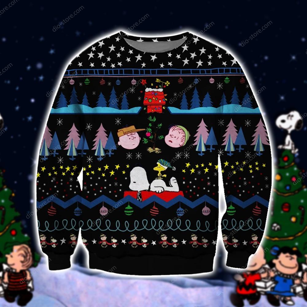 Snoopy Knitting Pattern 3D Print Ugly Christmas Sweater Hoodie All Over Printed