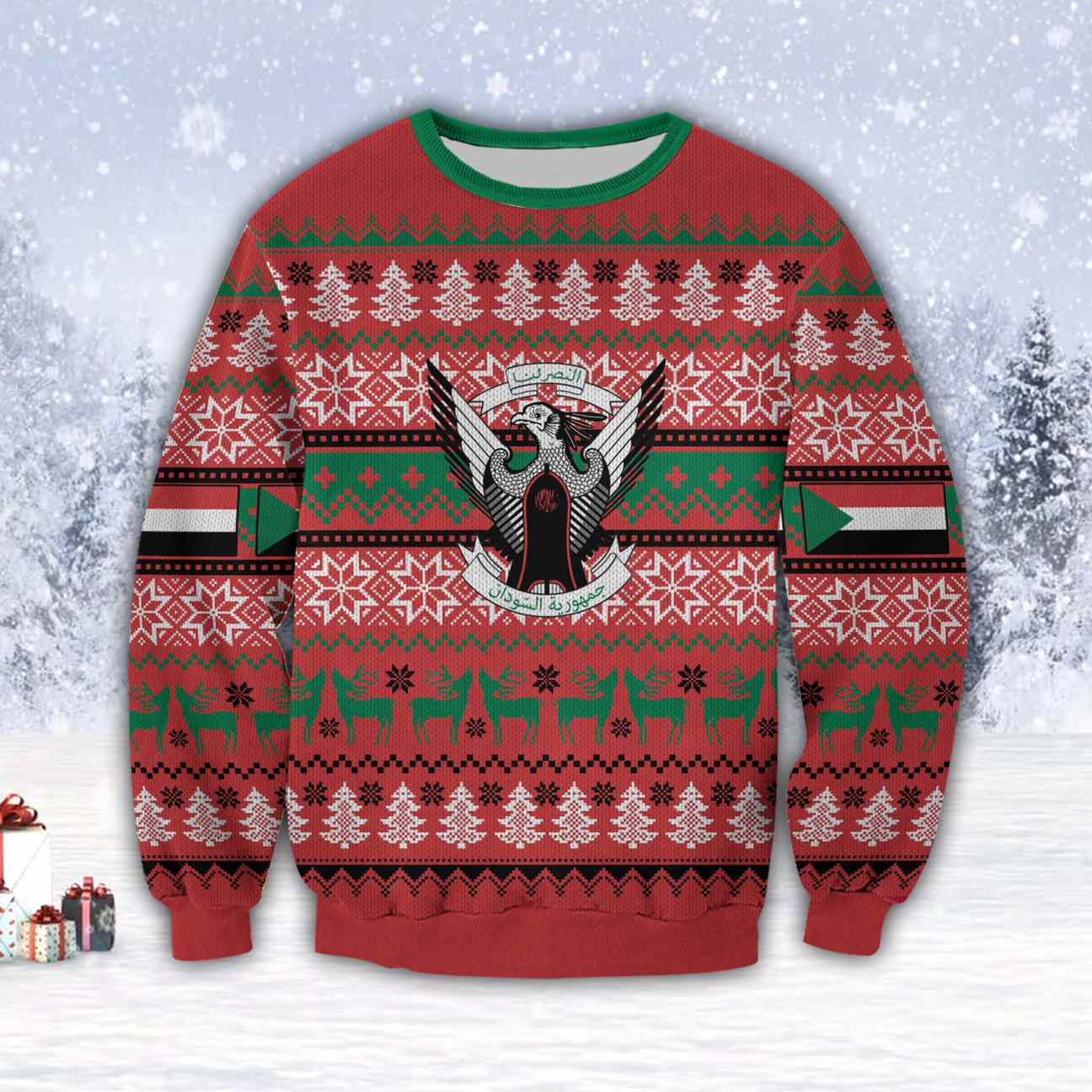 Sudan Country 3D All Over Print Ugly Christmas Sweater Hoodie All Over Printed