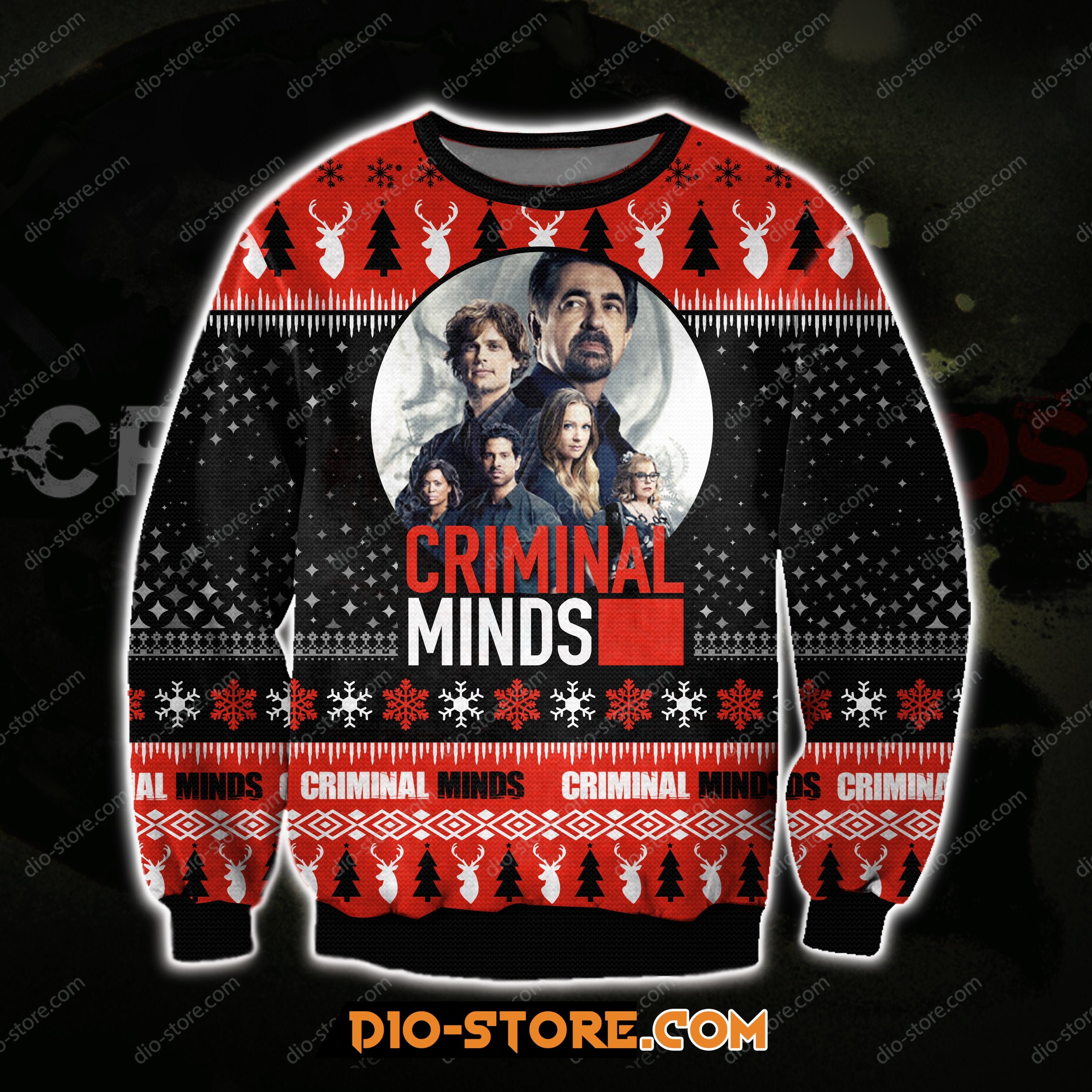 Criminal Crime - Crime Series Knitting Pattern 3D Print Ugly Christmas Sweater Hoodie All Over Printed