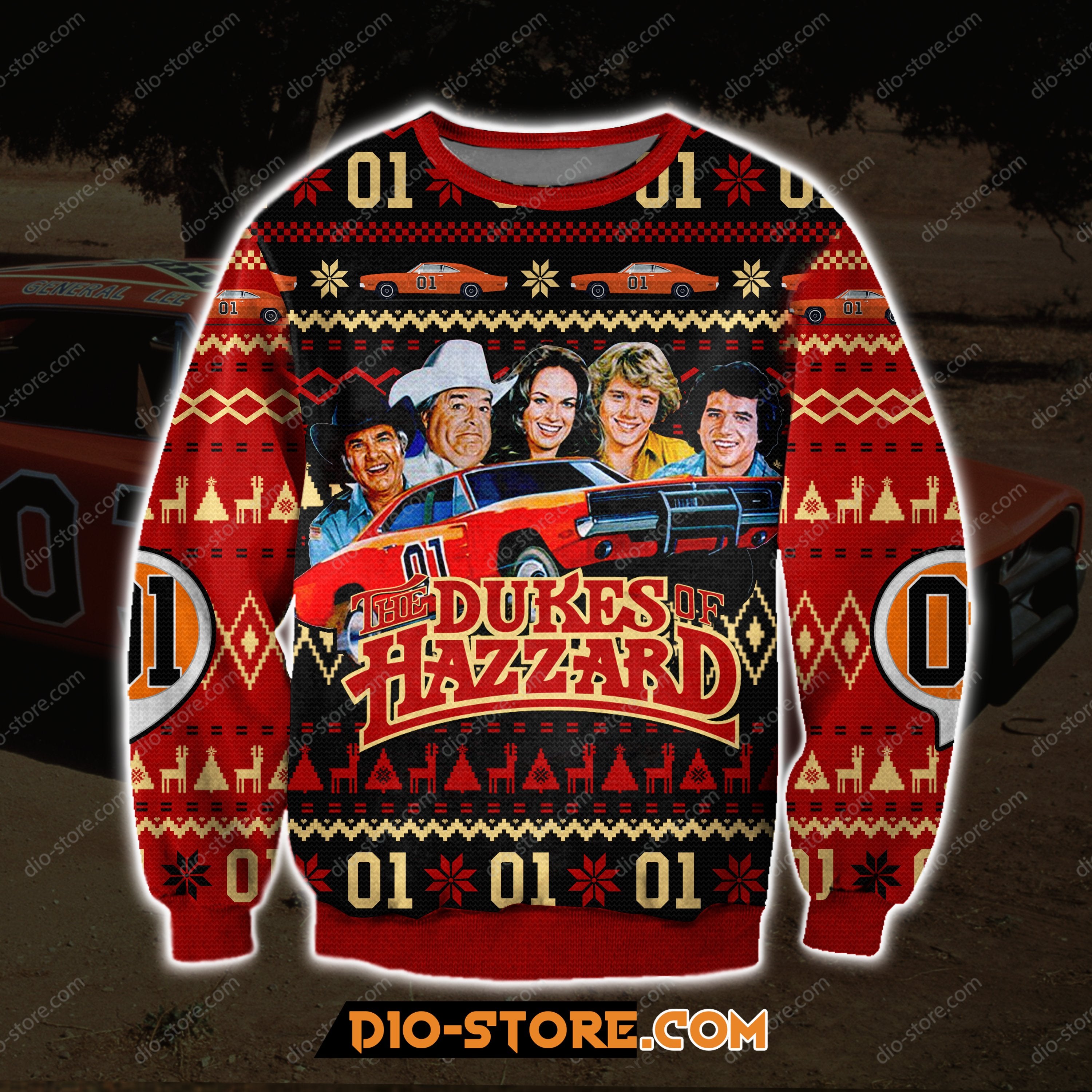 The Dukes Of Hazzard 3D Print Ugly Christmas Sweatshirt Hoodie All Over Printed