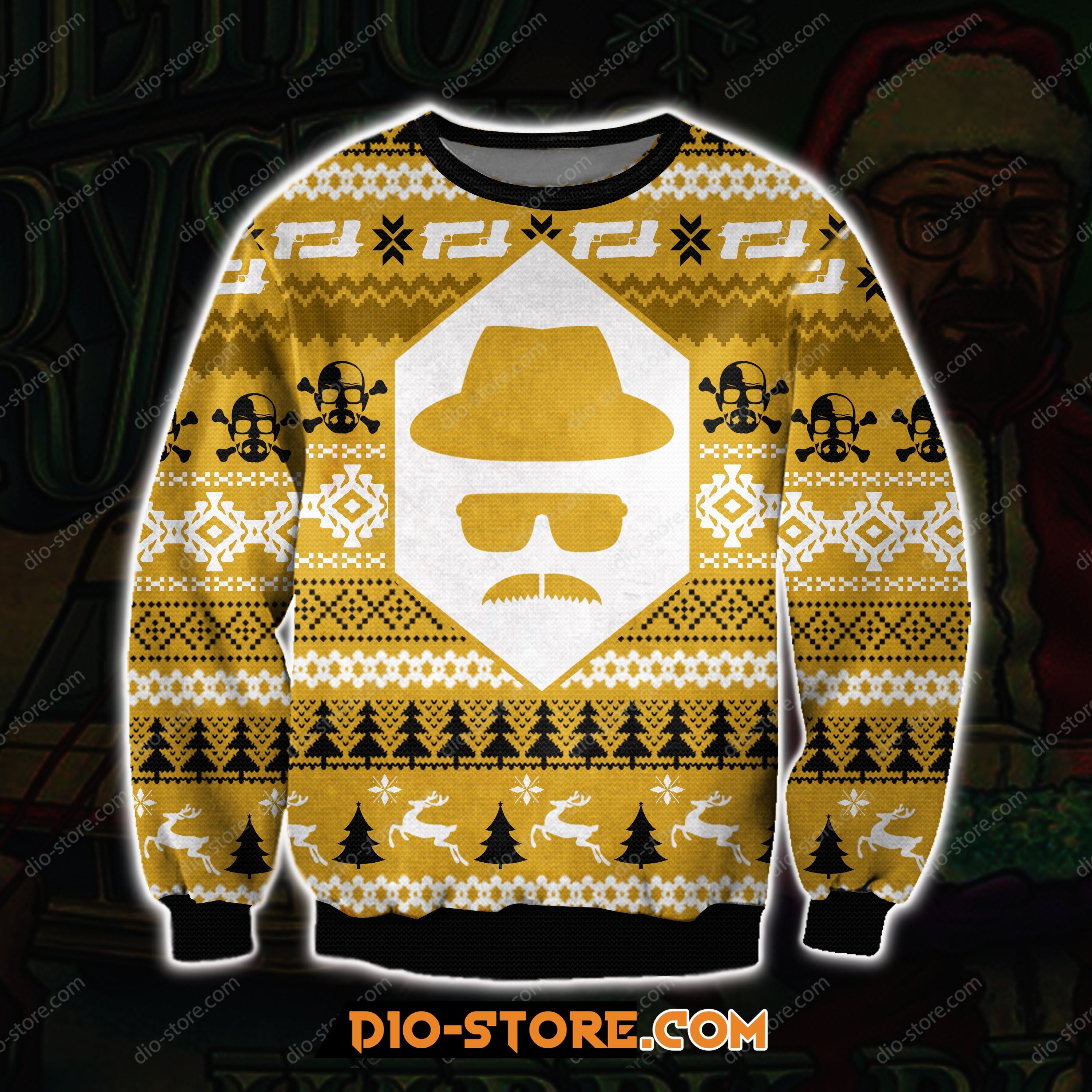 Heisenberg Breaking Bad 3D Print Ugly Christmas Sweatshirt Hoodie All Over Printed