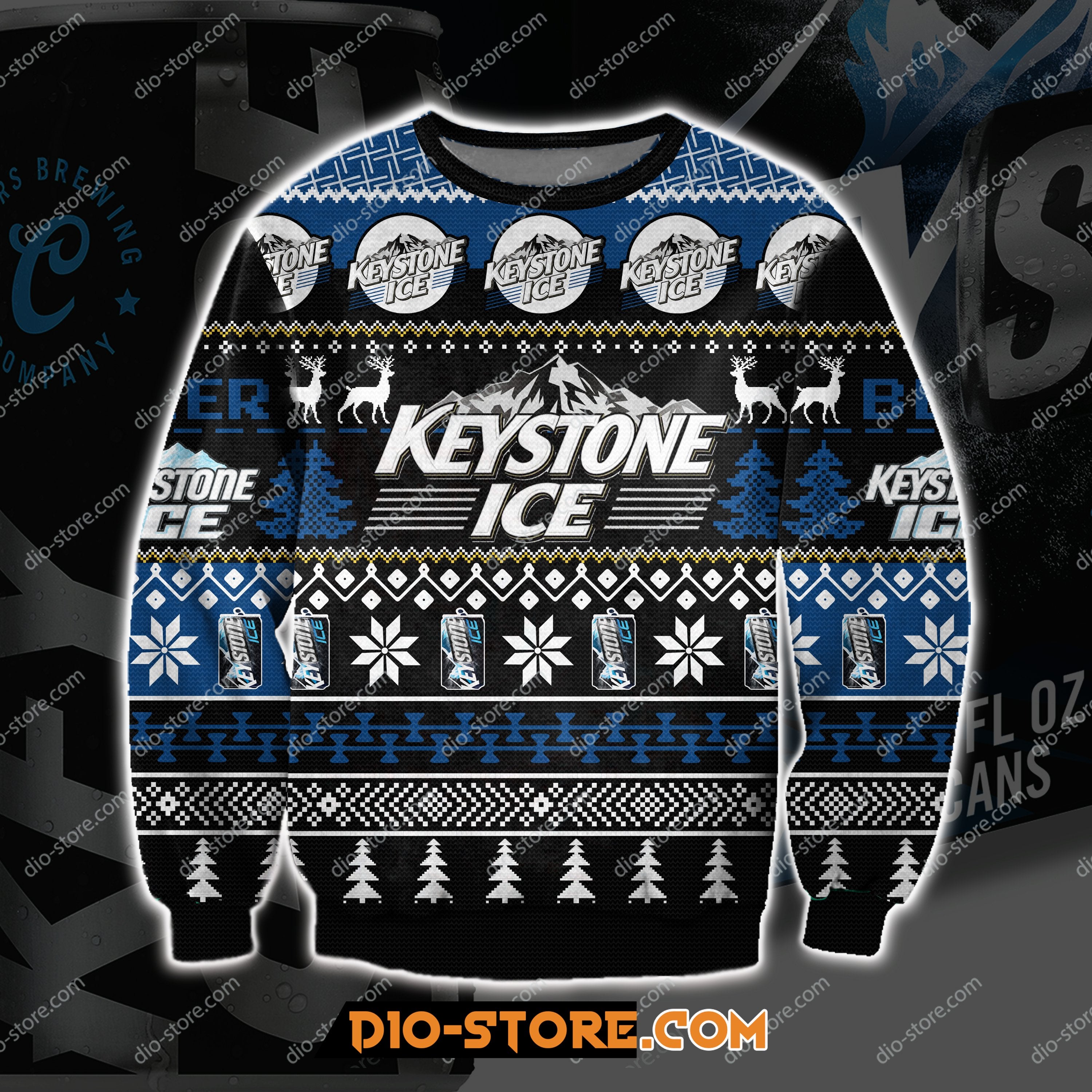 Keystone Ice Beer 3D Print Ugly Sweatshirt Hoodie All Over Printed