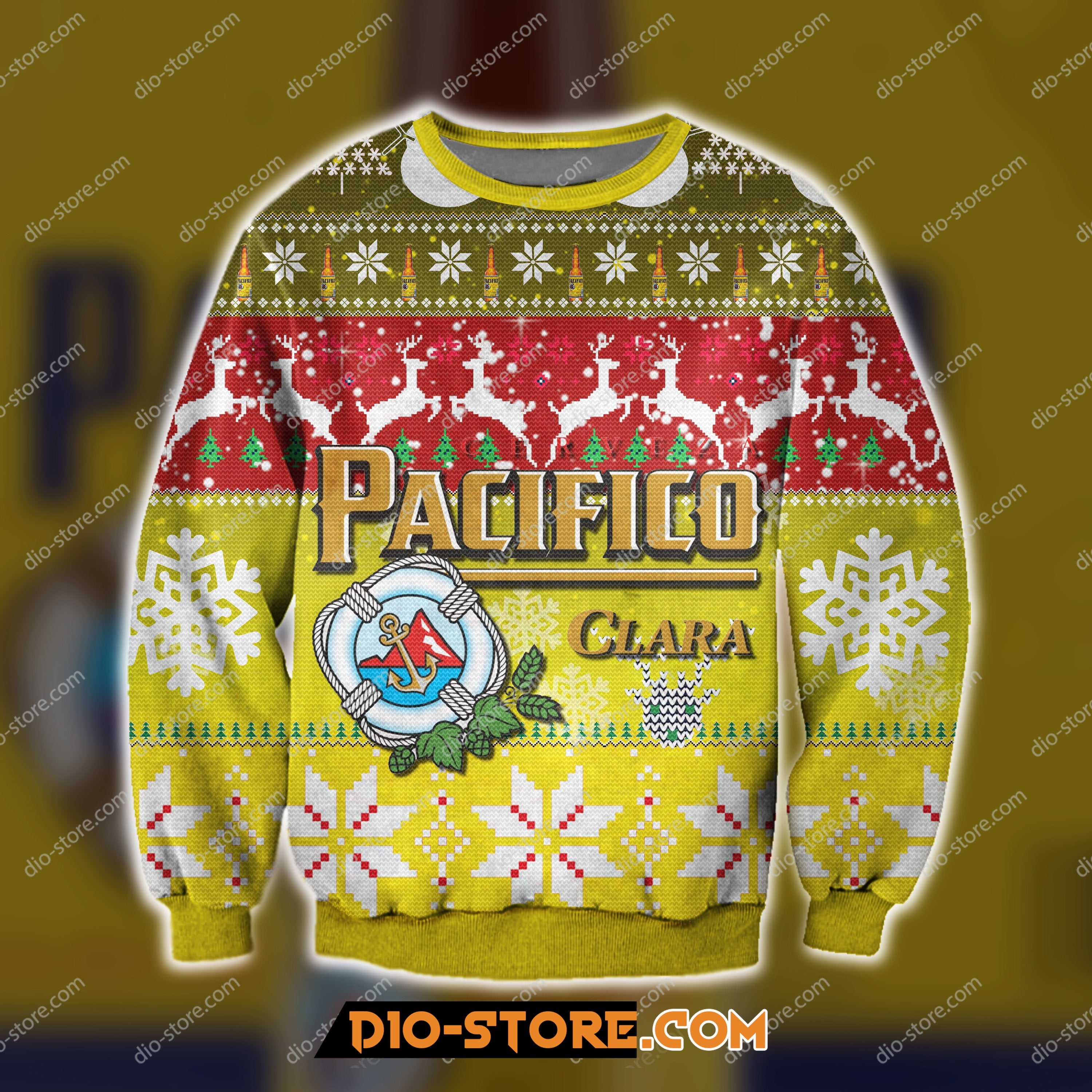 Pacifico Clara Knitting Pattern 3D Print Ugly Sweatshirt Hoodie All Over Printed