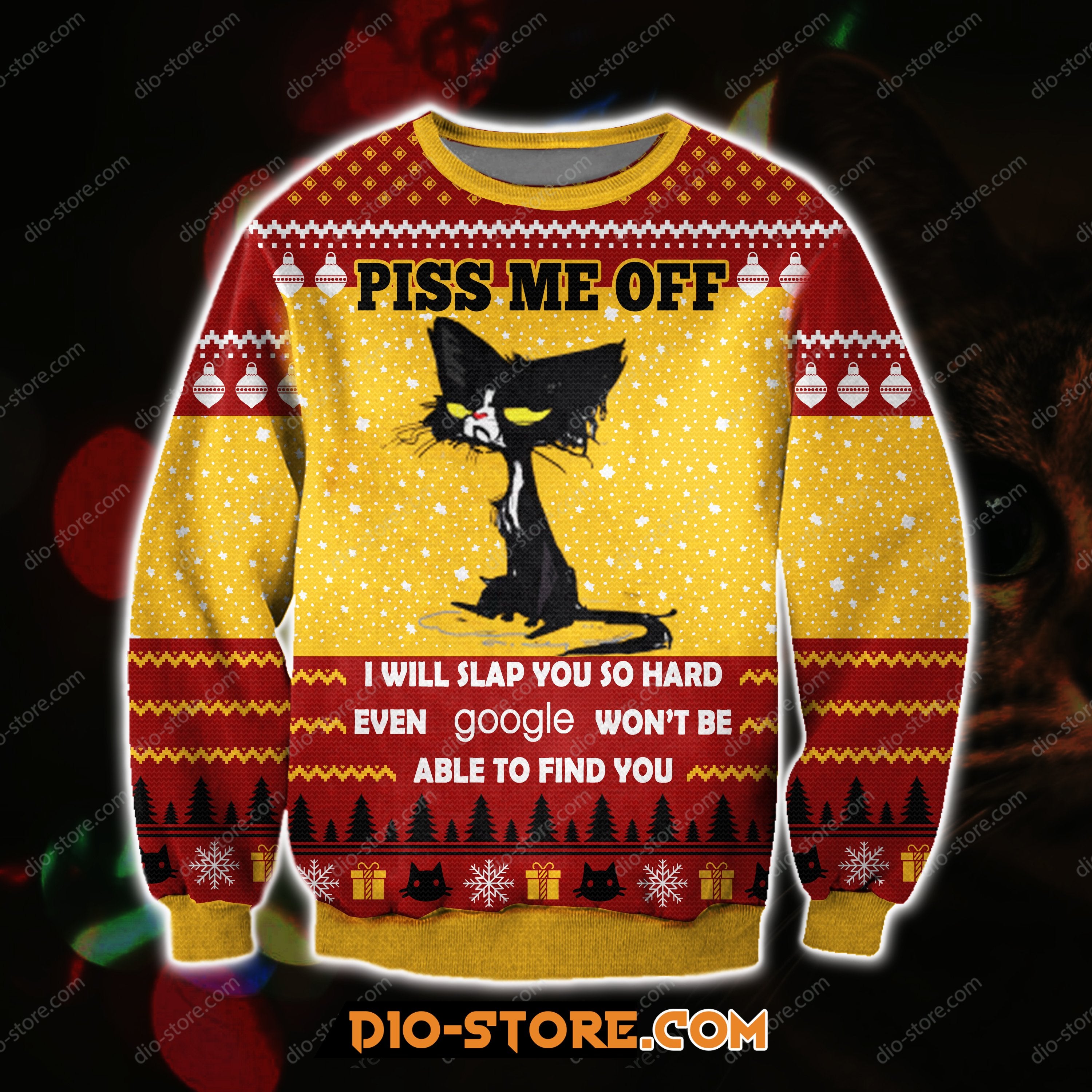 Piss Me Off 3D Print Ugly Christmas Sweatshirt Hoodie All Over Printed