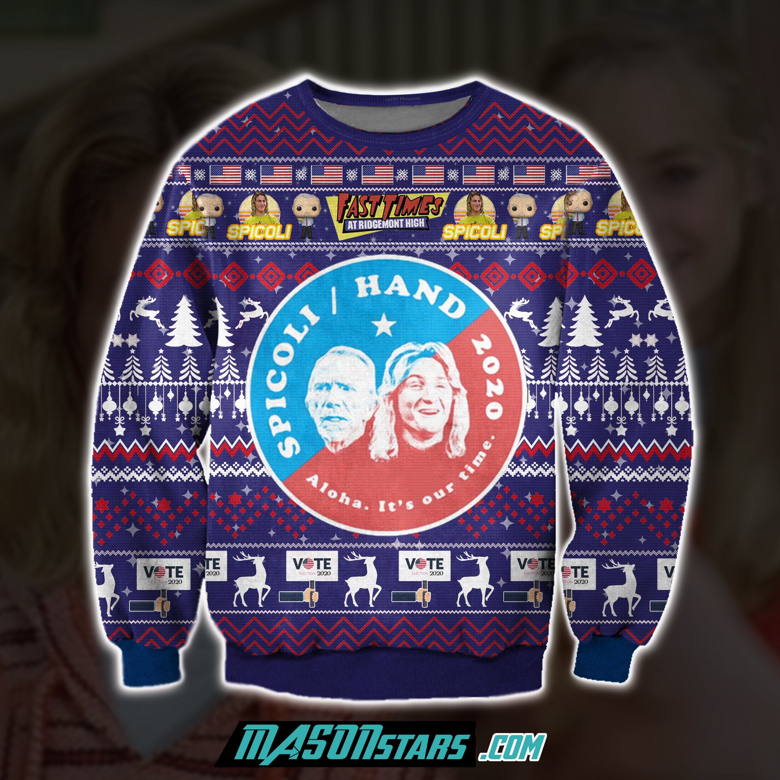 Spicoli 2020 Aloha Its Our Time 3D Print Ugly Sweater Hoodie All Over Printed