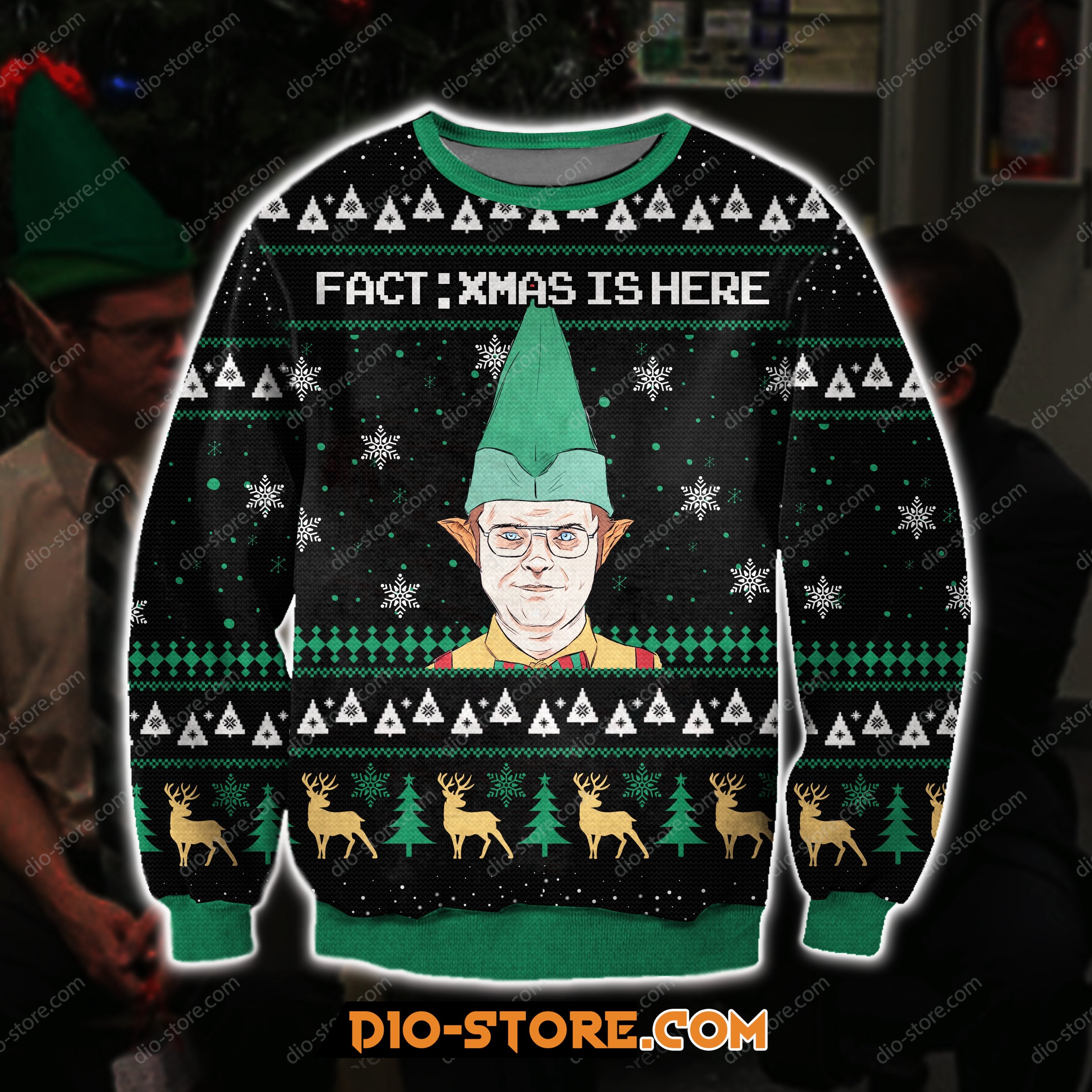 The Office Dwight Christmas 3D Print Ugly Sweatshirt Hoodie All Over Printed