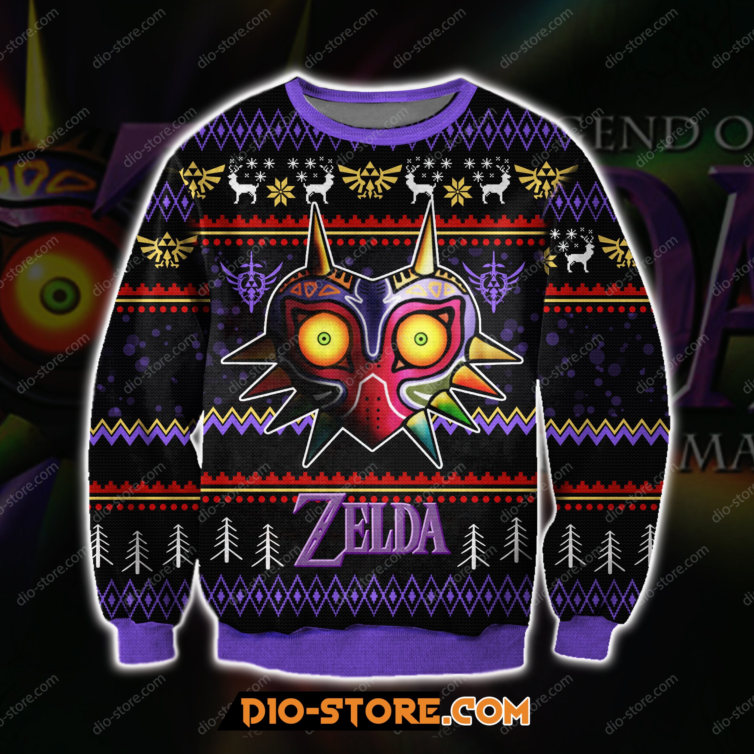 Zelda 3D Print Knitting Pattern Ugly Christmas Sweatshirt Hoodie All Over Printed