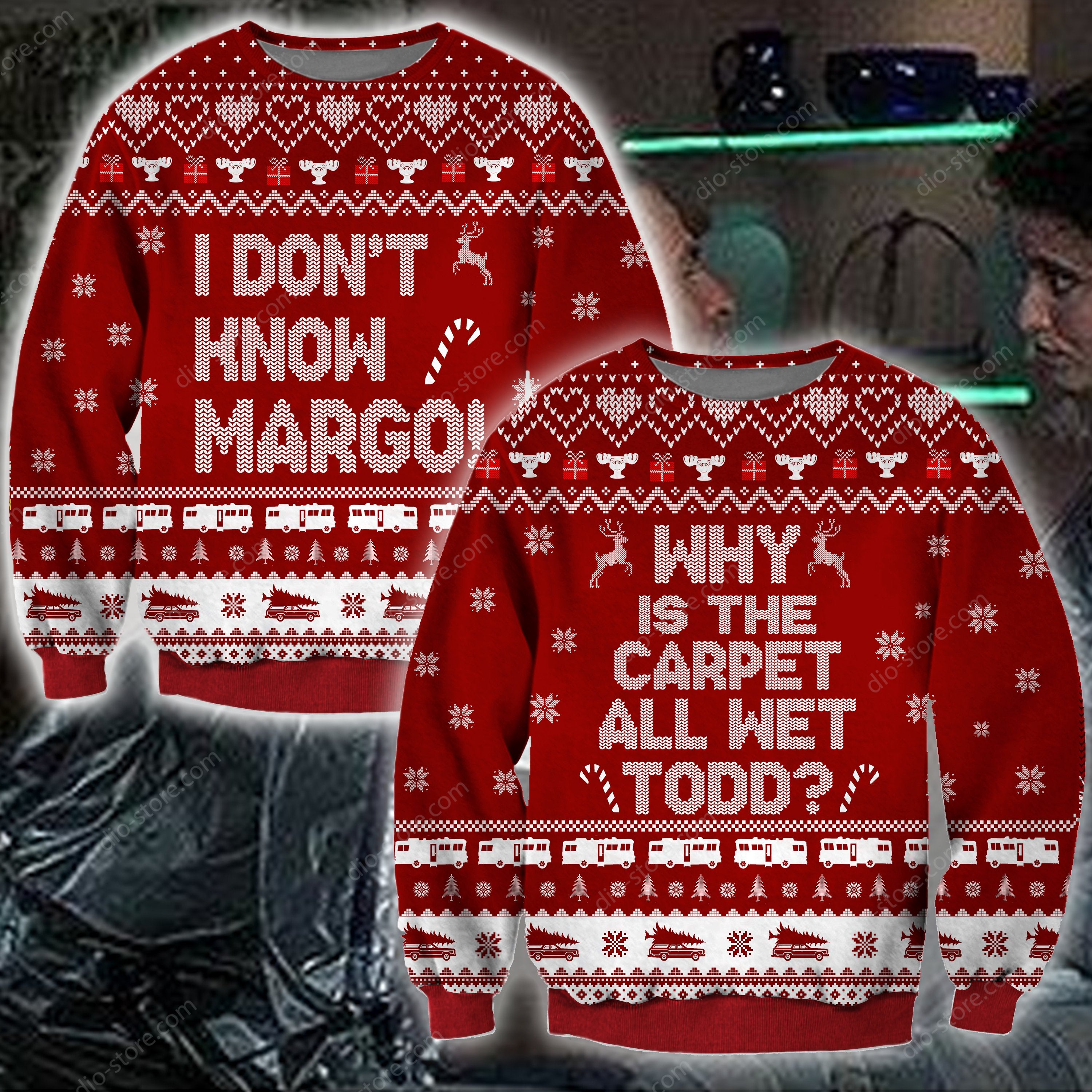 Todd- I Dont Know Margo Knitting Pattern 3D Print Ugly Christmas Sweater Hoodie All Over Printed