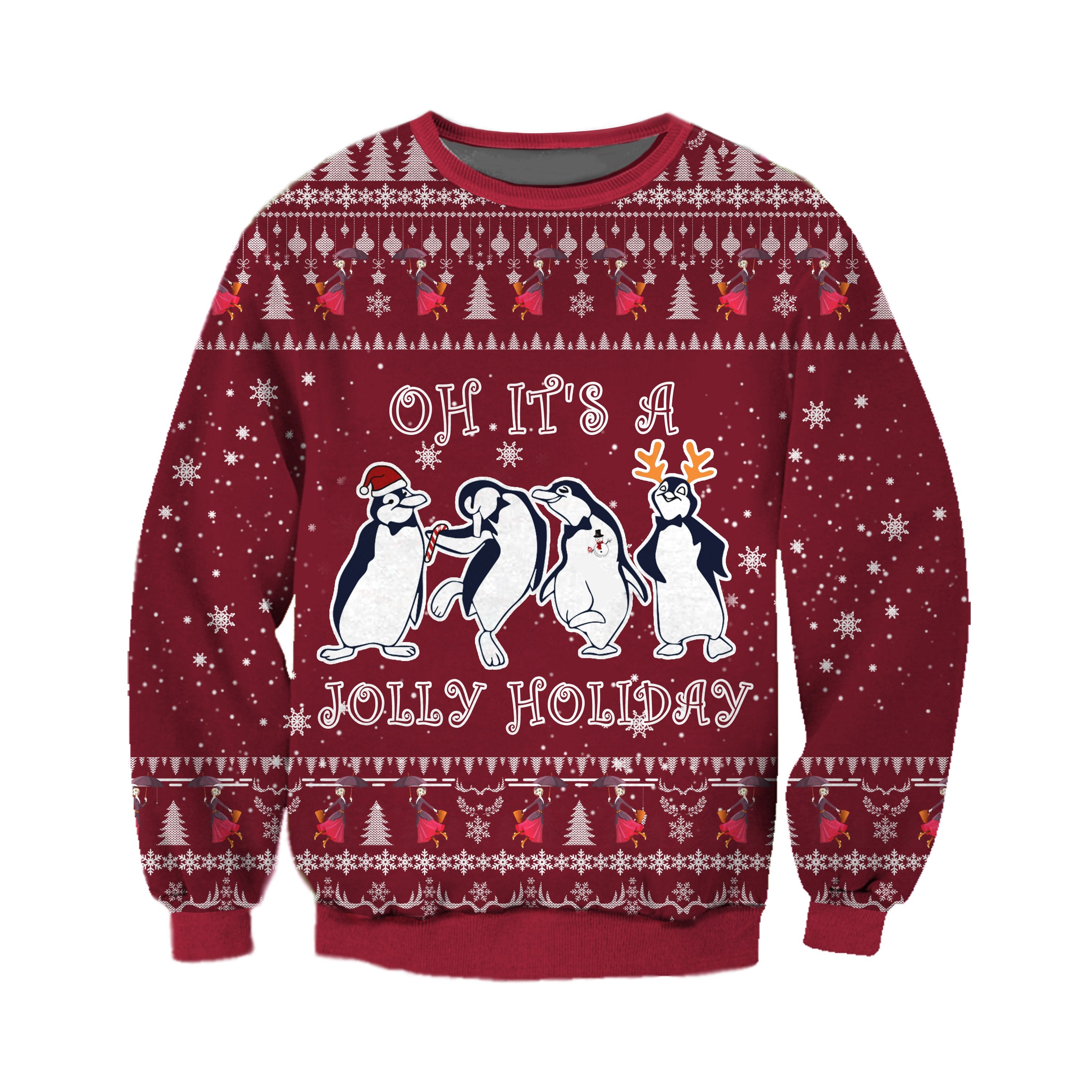 Jolly Holiday Knitting Pattern 3D Print Ugly Sweater Hoodie All Over Printed