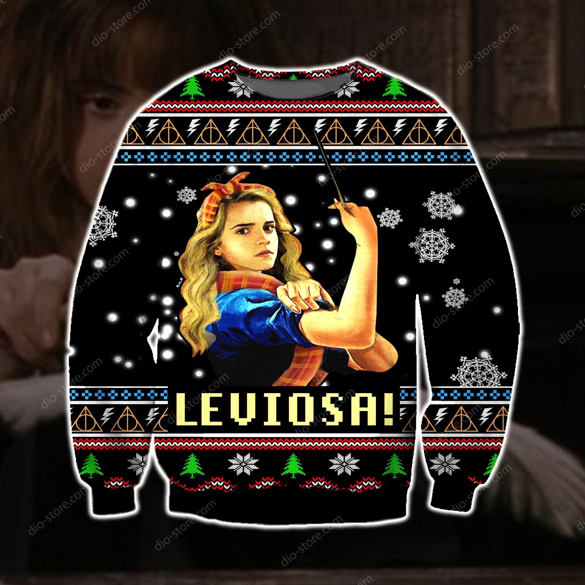 Leviosa- Harry Potter Knitting Pattern 3D Print Ugly Sweater Hoodie All Over Printed