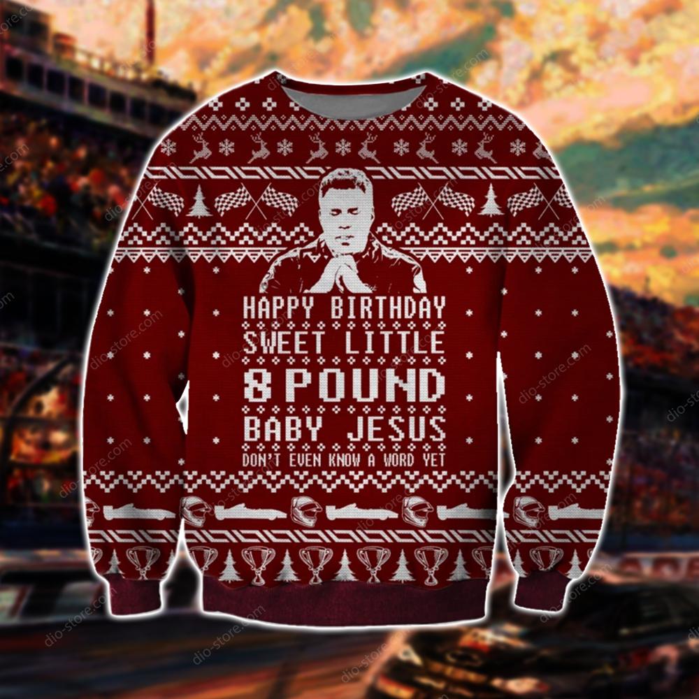 Talladega Nights Knitting Pattern 3D Print Ugly Christmas Sweater Hoodie All Over Printed