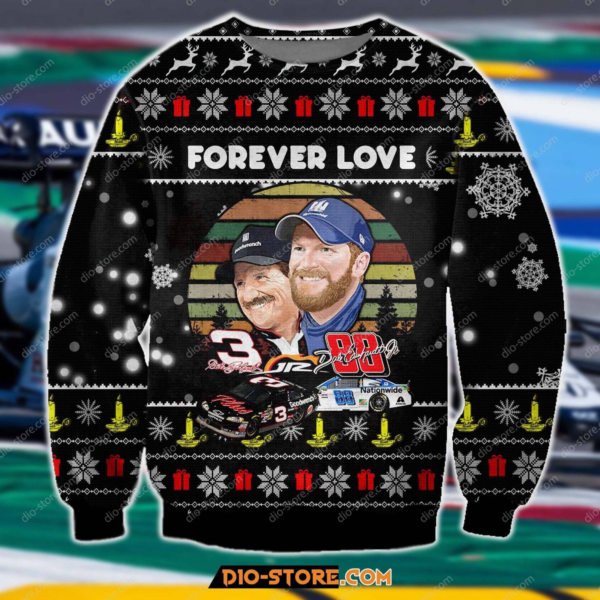 Dale Earnhardt Forever Love 3D Print Ugly Christmas Sweater Hoodie All Over Printed