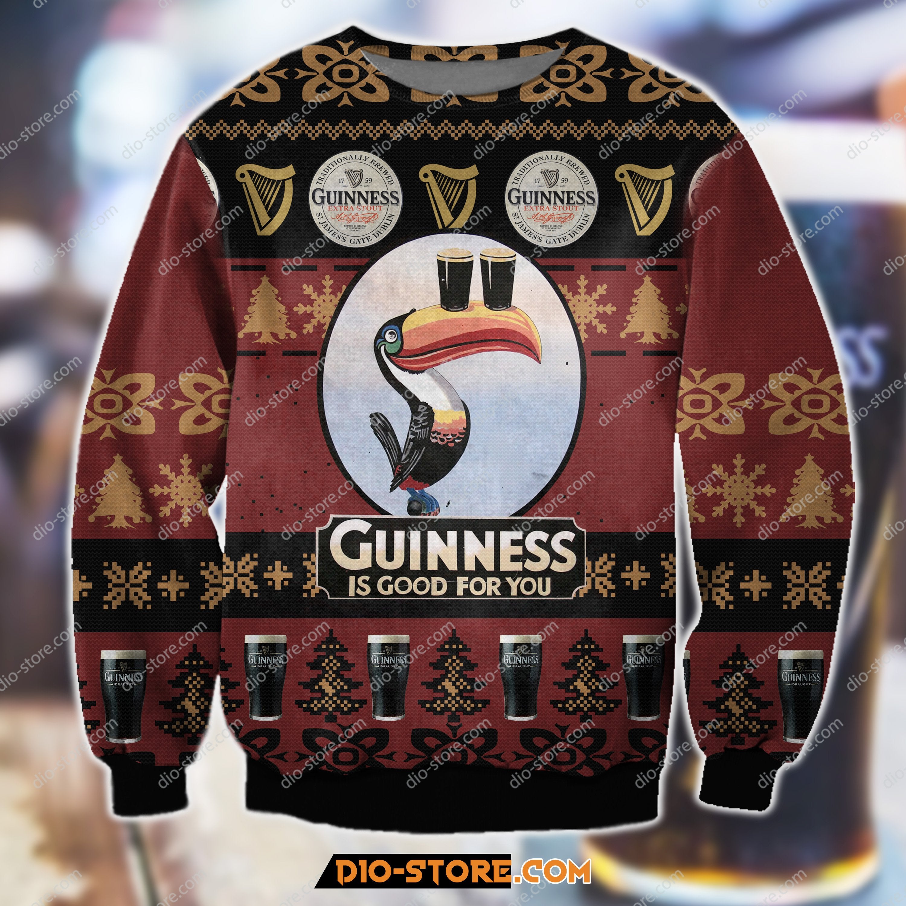 Guinness-Is Good For You Beer 1759 3D All Over Print Ugly Christmas Sweatshirt 1 Hoodie All Over Printed