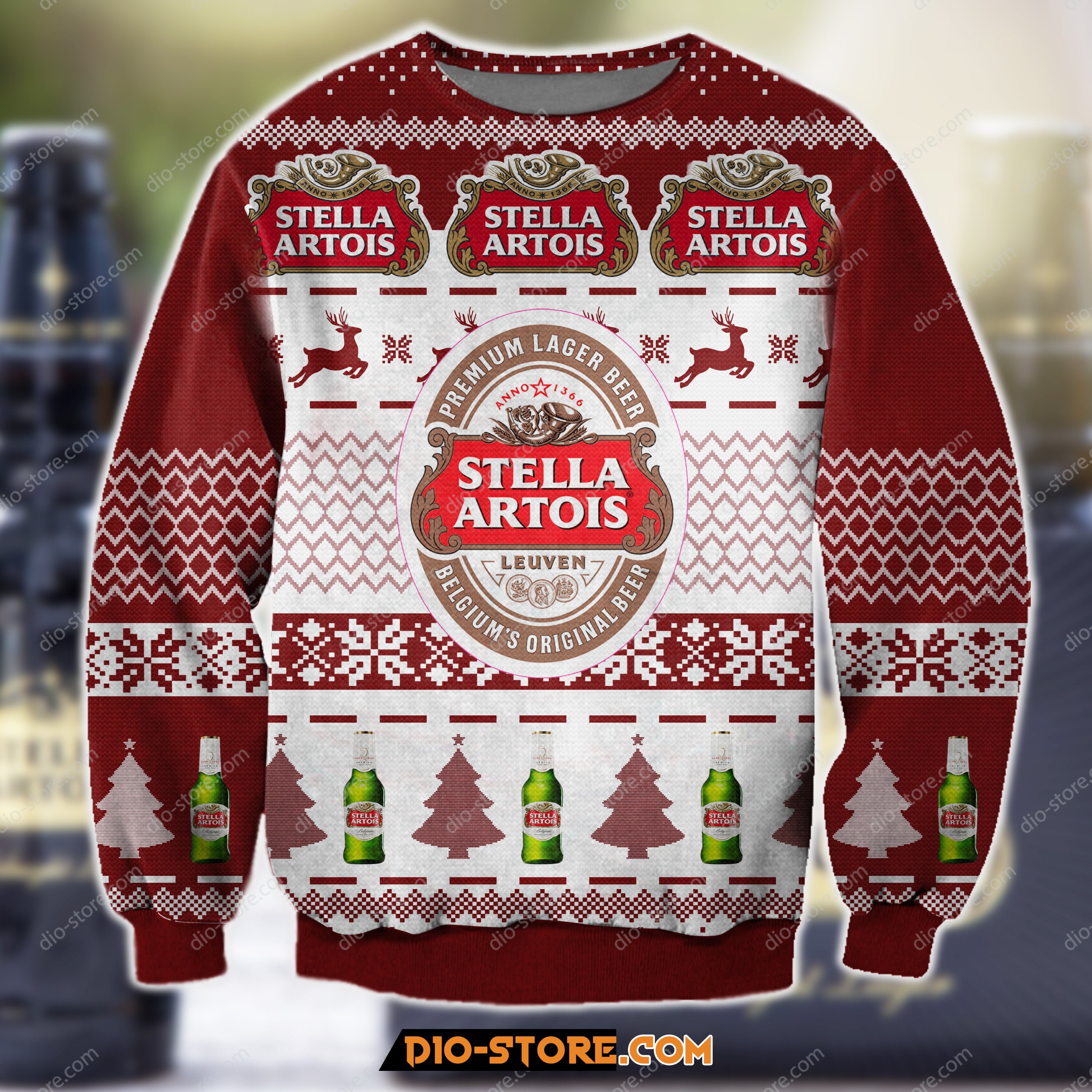 Stella Artois Beer 3D All Over Print Ugly Christmas Sweatshirt 1 Hoodie All Over Printed