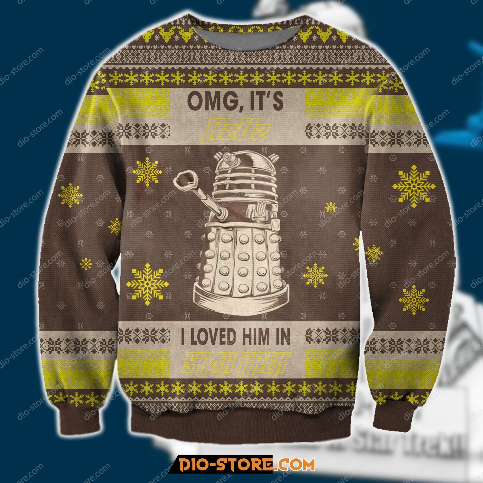 3D All Over Print Omg Its R2D2 I Loved Him In Star Trek Ugly Christmas Sweater Hoodie All Over Printed