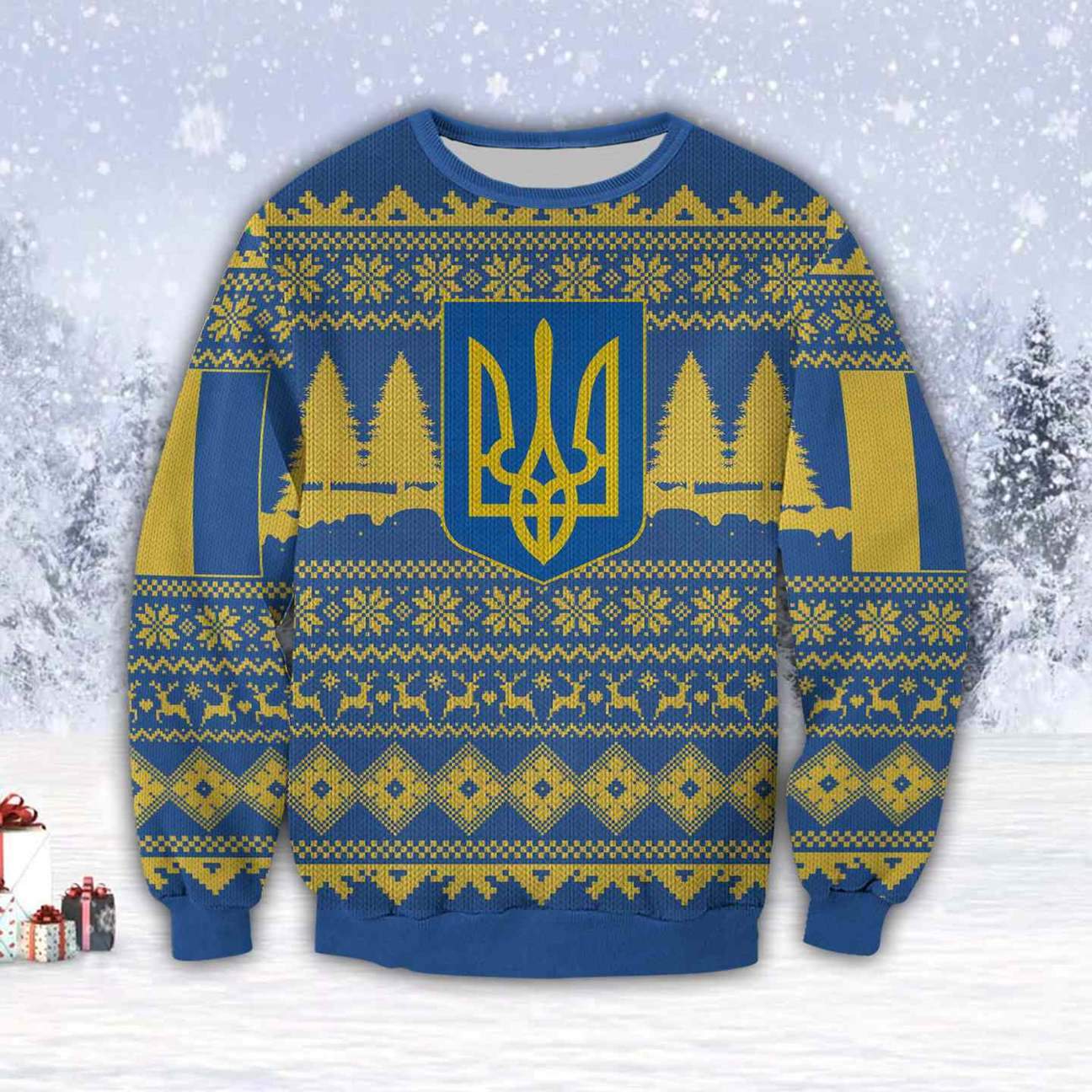 Ukraina 3D All Over Print Ugly Christmas Sweater Hoodie All Over Printed