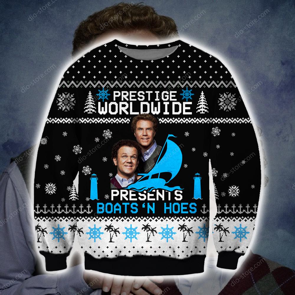 Step Brothers Knitting Pattern 3D Print Ugly Christmas Sweater Hoodie All Over Printed