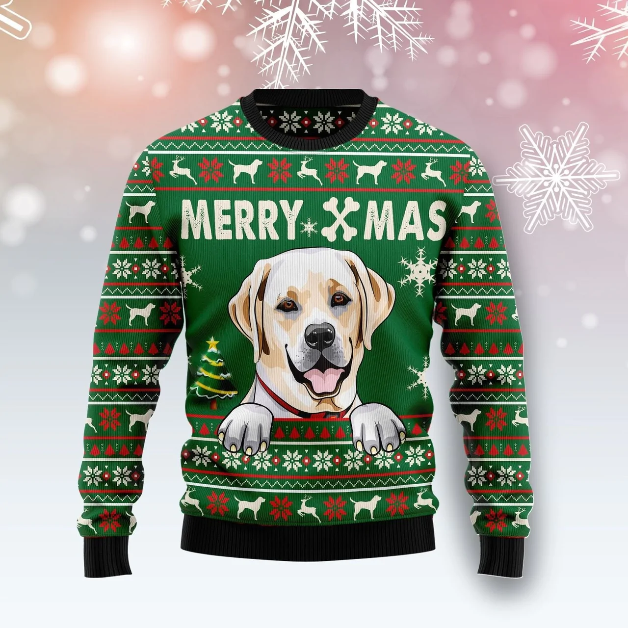 Labrador Retriever Dog Merry Xmas Ugly Christmas Sweater