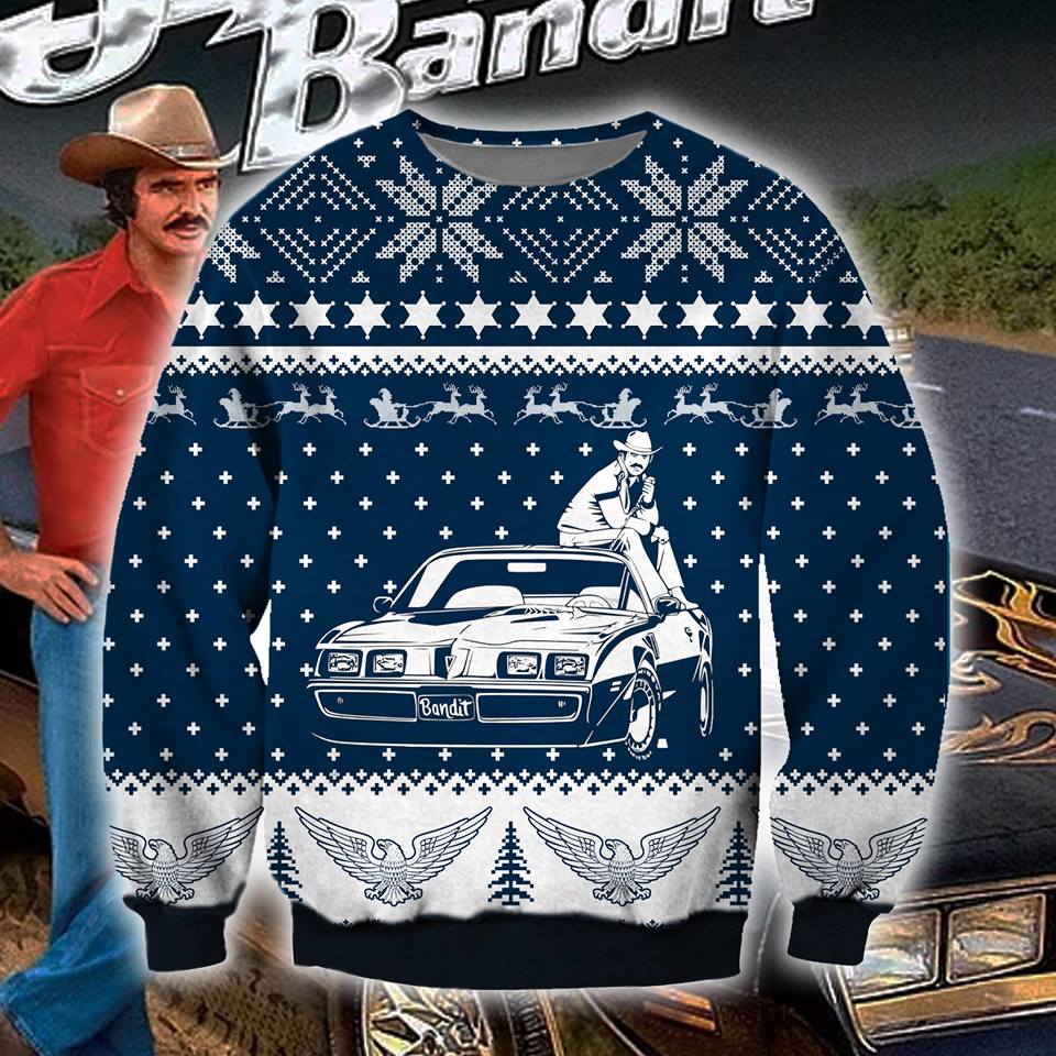 Smokey And The Bandit Knitting Pattern 3D Print Ugly Christmas Sweater Hoodie All Over Printed