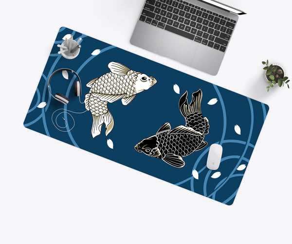 Japanese Desk Mat, Koi Carp Desk Mat, Anime Desk Mat, Desk Accessories,  Computer Desk Mat, Gaming