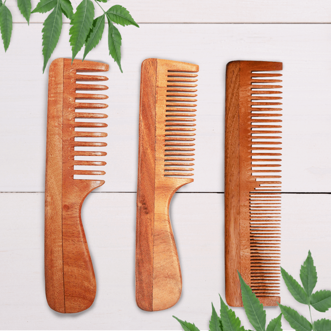 Neem Wood Comb For Dandruff Control and Hair Growth  Riuzable