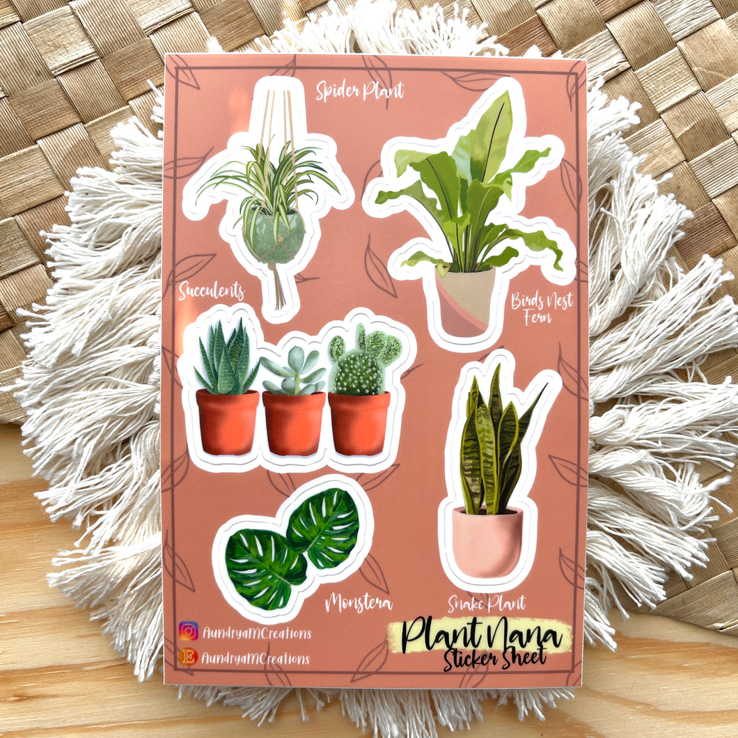 Plant Nana Sticker Sheet 4x6 in