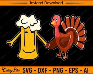 Download Funny Thanksgiving Turkey Beer Svg Png Cutting Printable Files Sketchbundle