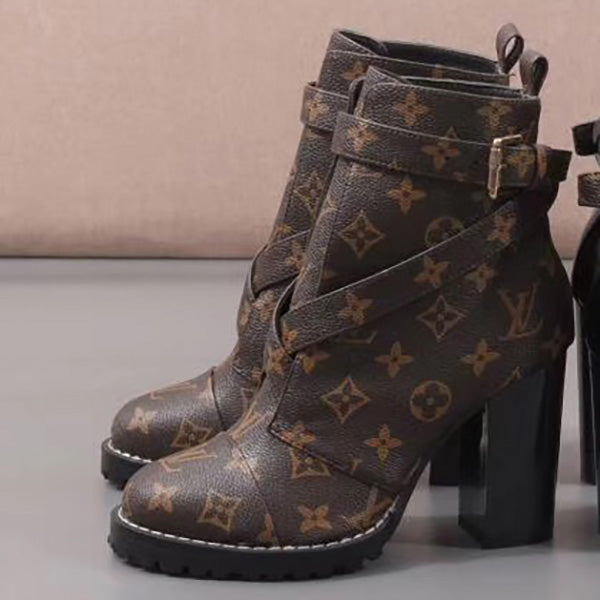 LV Louis vuitton New leather warm fashion women's boots high-end leather boots