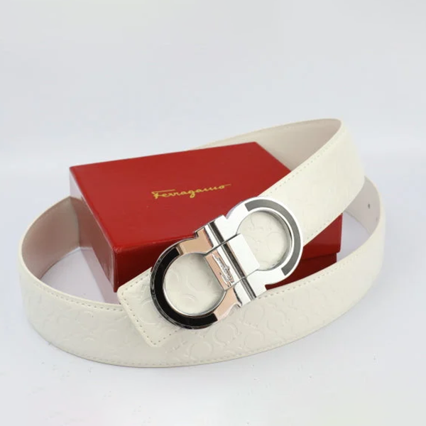 Salvatore Ferragamo Belt Fashion Contracted Smooth Gancio Buckle