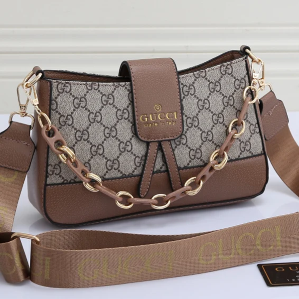 GU Fashion Leather Chain Crossbody Shoulder Bag Satchel