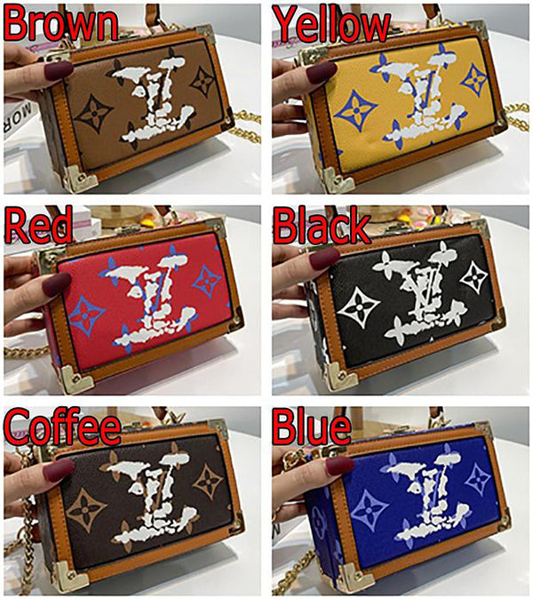 LV Louis Vuitton hot sale letter printing stitching color ladies