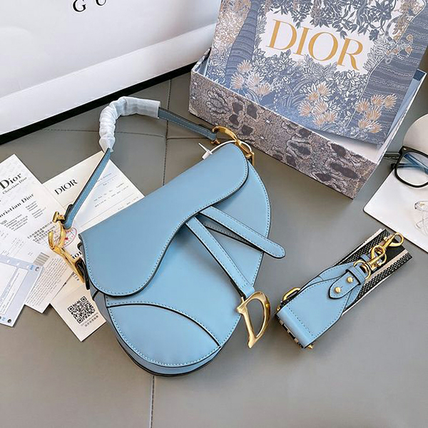 Dior women's solid color saddle bag shoulder bag messenger bag