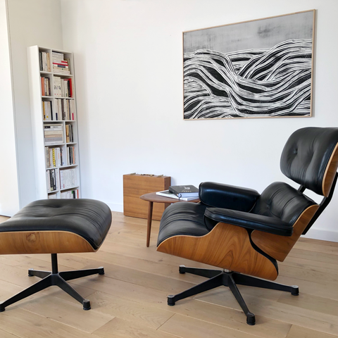 Brise Marine Giclée art print by Maison Charlot Paris hanged on the wall in the interior next to Vitra arm chair