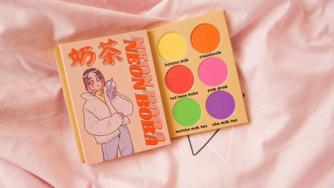 neon boba eyeshadow palette for a bright and neon summer