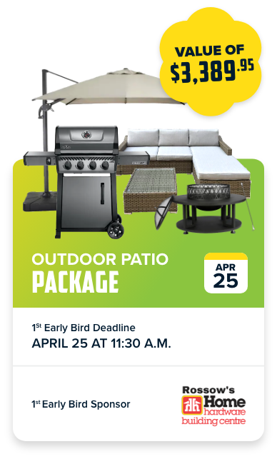 Outdoor patio package $3,389