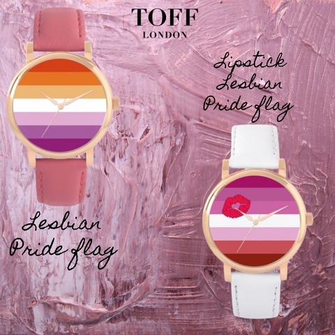 classic lesbian pride flag watches