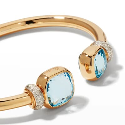 Pomellato Nudo Open Bangle Sky Blue Topaz Diamonds_image02