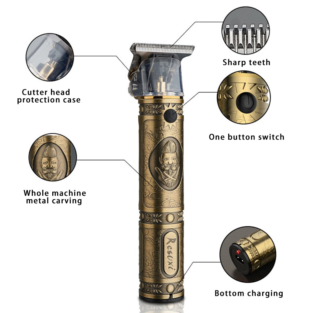 gold cordless zero gapped trimmer hair clipper