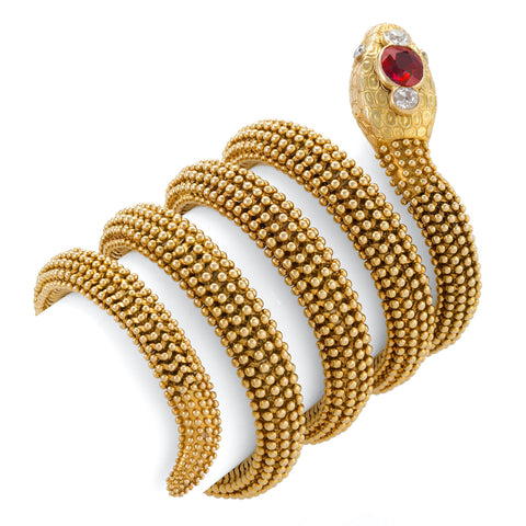 Macklowe Gallery's Vintage Bulgari Ceylon Ruby "Serpenti" Bracelet Watch