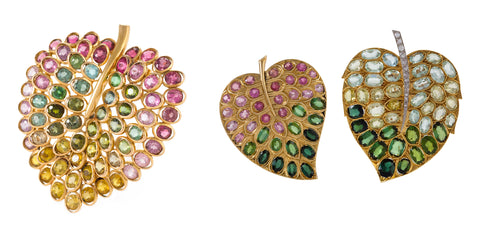 Macklowe Gallery's House of Boivin "Lilac-Leaf" Brooches, Available for Purchase