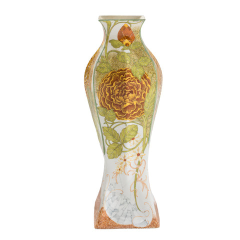 Macklowe Gallery's Rozenburg "Yellow Rose" Eggshell Porcelain Vase 
