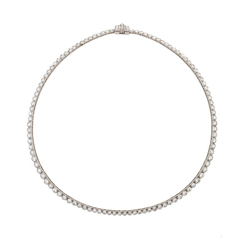 Macklowe Gallery's Vintage Round Diamond Line Necklace 