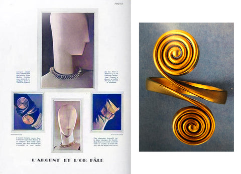 René Boivin's Gold Spiral Ring (1912) in Vogue Paris