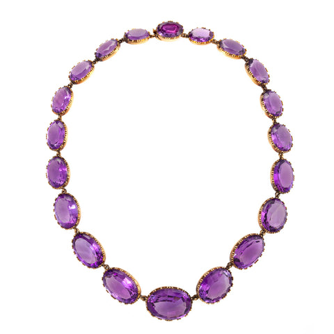 Macklowe Gallery's Amethyst Rivière Necklace and Earrings Suite 