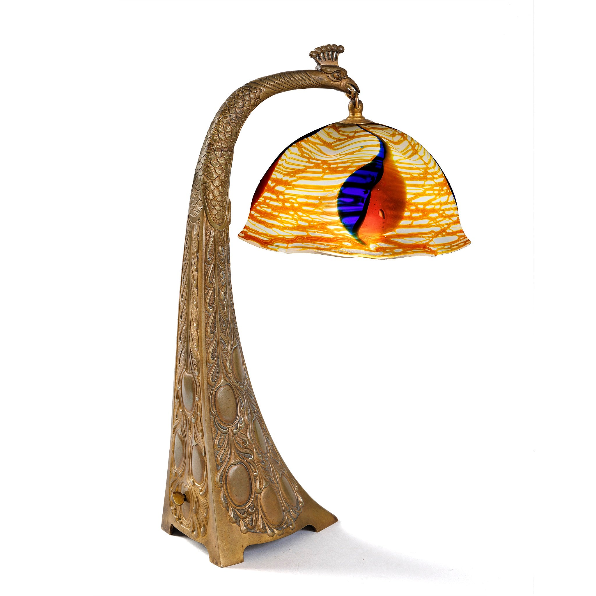 Loetz "Peacock" Table Lamp